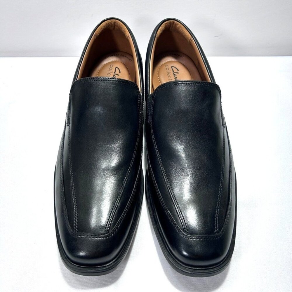 Clarks Men’s Whiddon Step Loafer Shoes Black US 10W - Picture 2 of 8